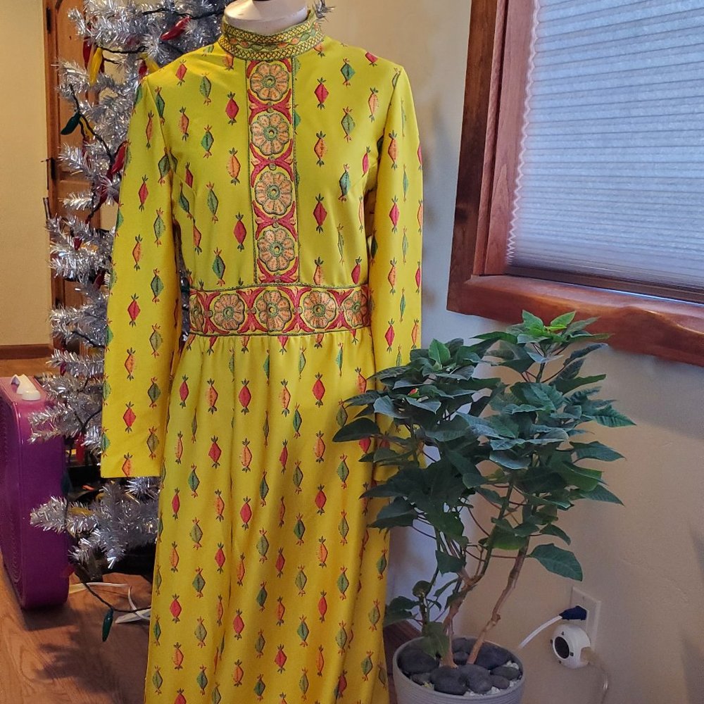 Vintage Emilio Borghese 70's Maxi Dress